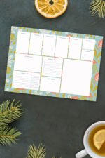 Green – Orange Weekly Planner Notepad