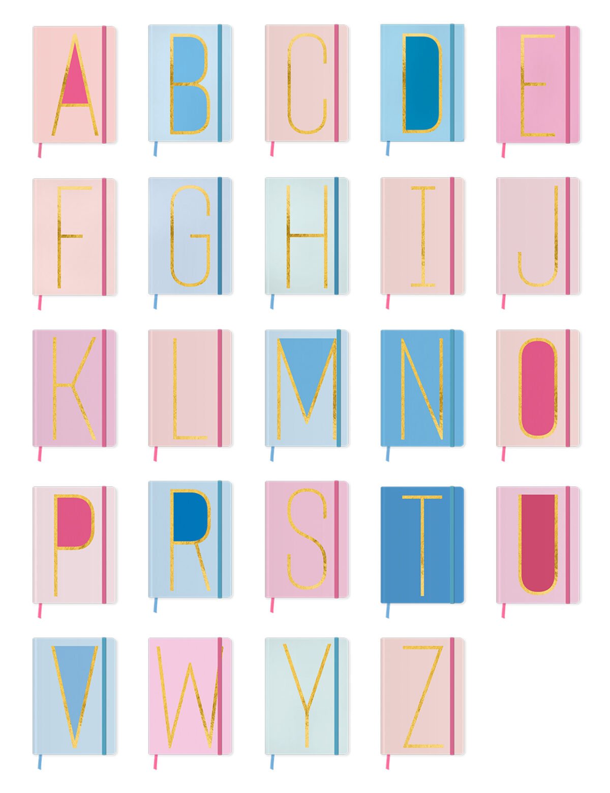 Alphabet Monogram Notebook: A-Z
